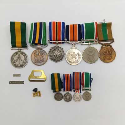 Set of 6 SADf Medals issued to Sergeant HW Austin of Waterberg commando