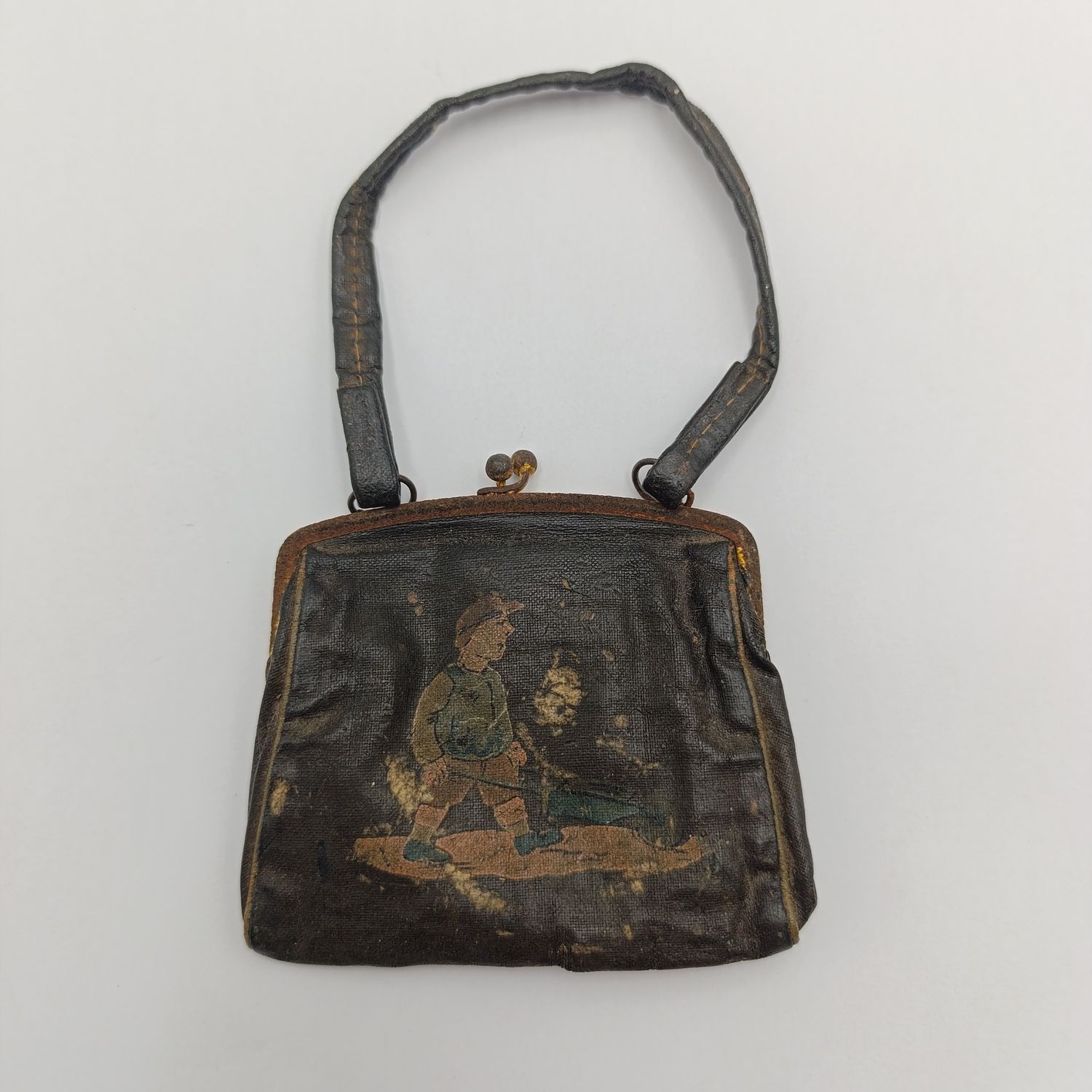 Antique Child's purse with picture
