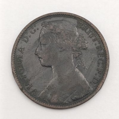Great Britain 1876 penny XF+