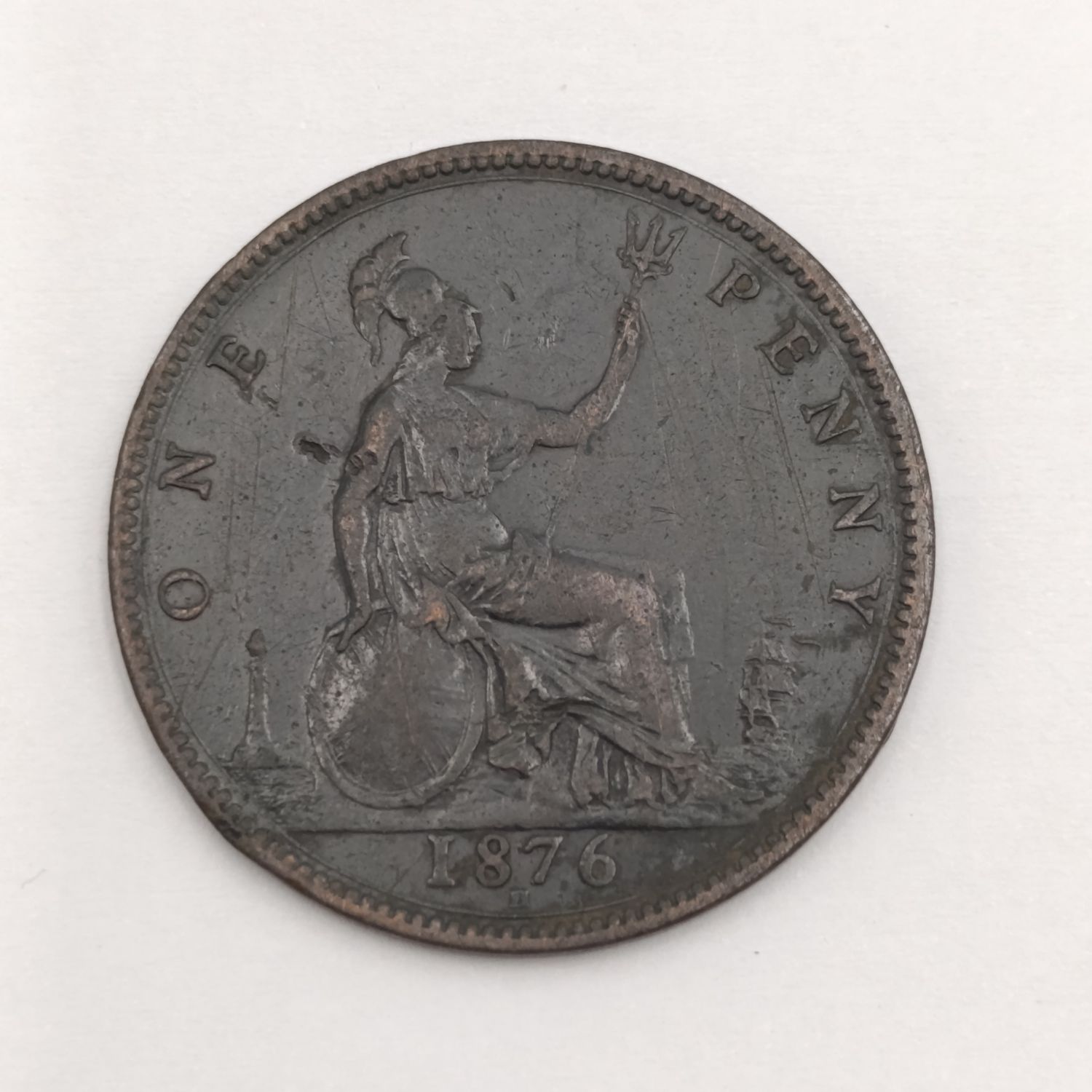 Great Britain 1876 penny XF+