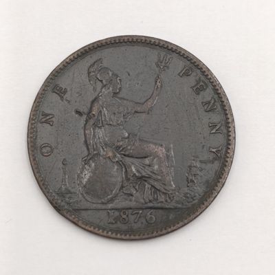 Great Britain 1876 penny XF+