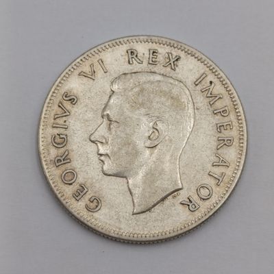 South Africa 1938 silver half crown VF+