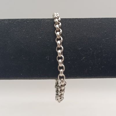 Sterling silver rolo links bracelet - weighs 5.6 grams