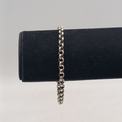 Sterling silver rolo links bracelet - weighs 5.8 grams