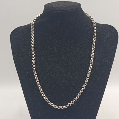 Sterling silver rolo links necklace - weighs 17.9 grams