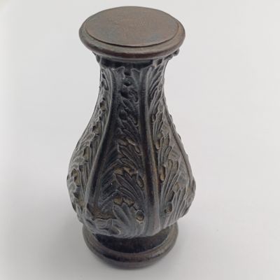 Antique cast iron wax seal stamp - no engraving on copper plate