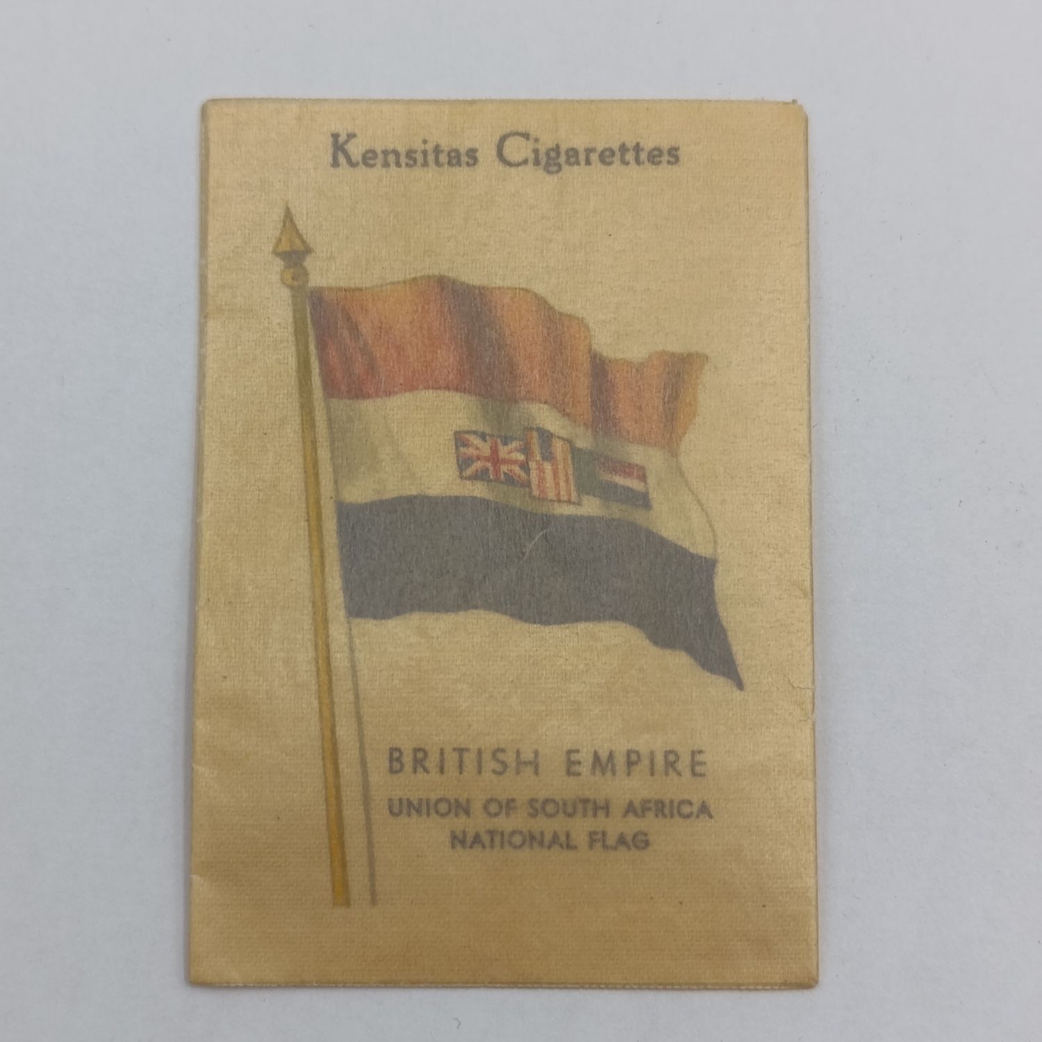 Union of South African National flag silk cigarette card
