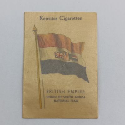 Union of South African National flag silk cigarette card
