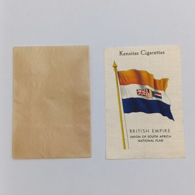 Union of South African National flag silk cigarette card