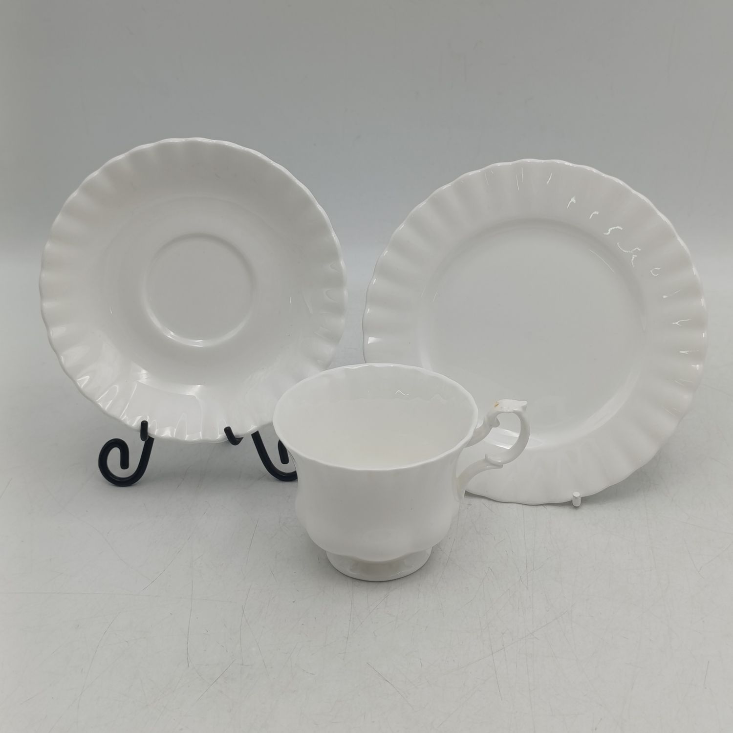 Vintage Royal Albert reverie porcelain trio - Cup, Saucer and sideplate