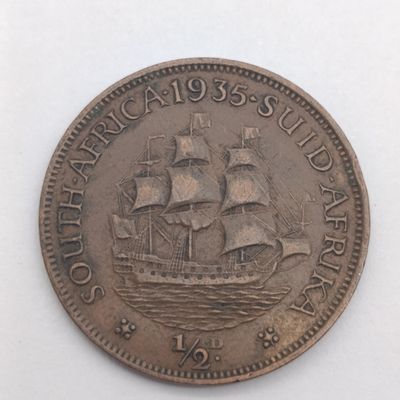 South Africa 1935 Half Penny  - XF