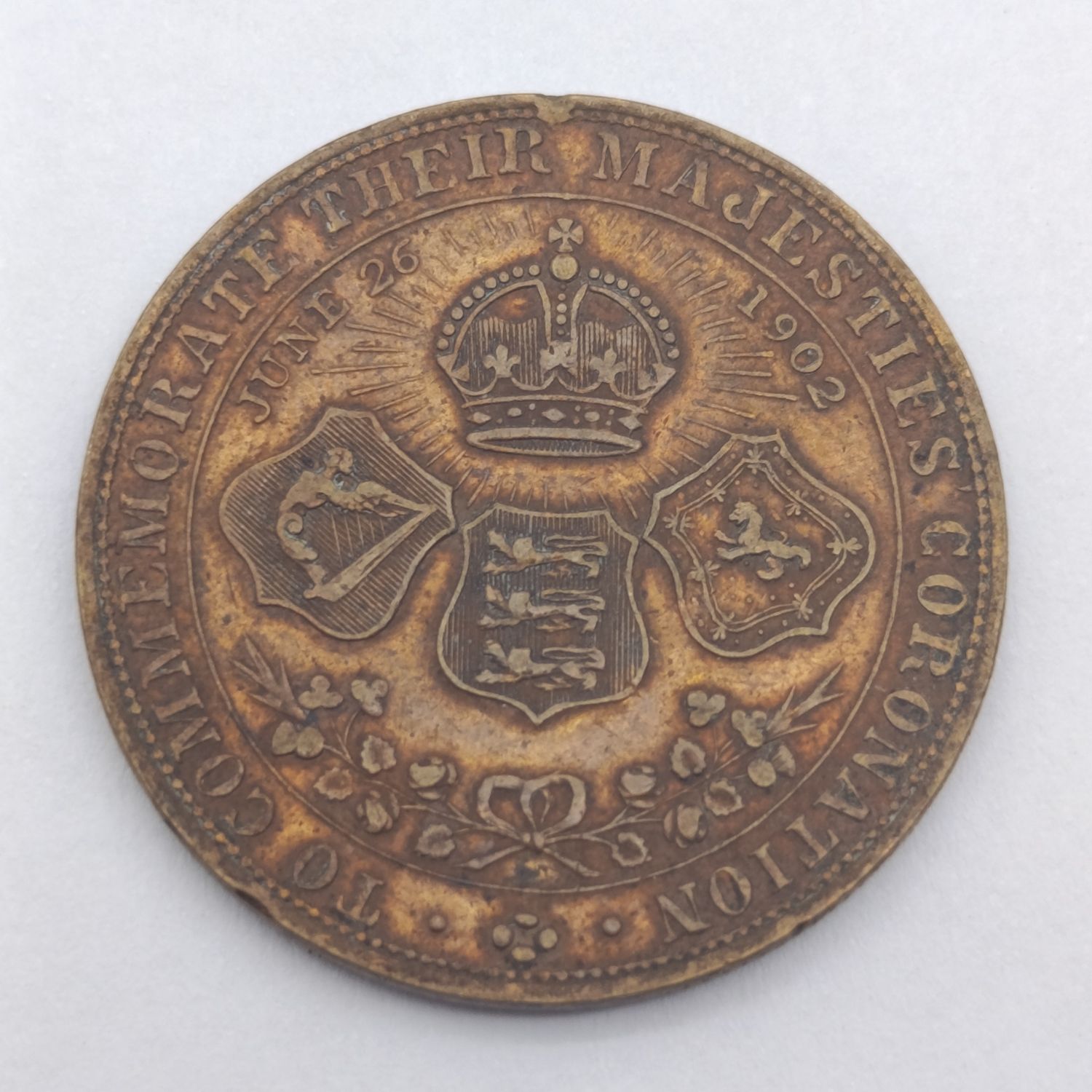 1902 Coronation of Edward 7 medallion - excellent condition