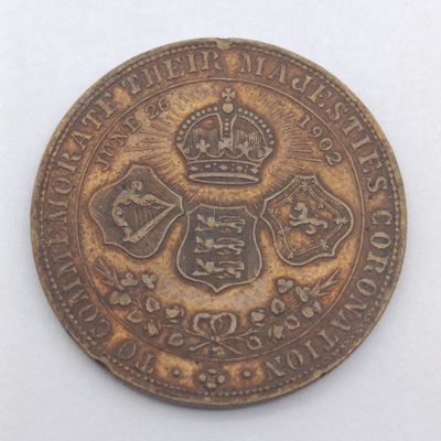 1902 Coronation of Edward 7 medallion - excellent condition