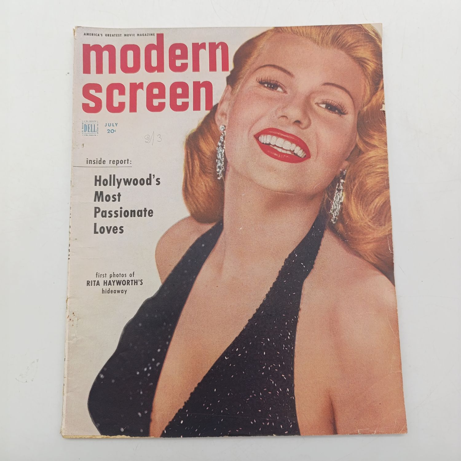 Vintage Modern Screen magazine - Rota Hayworth - July 1952