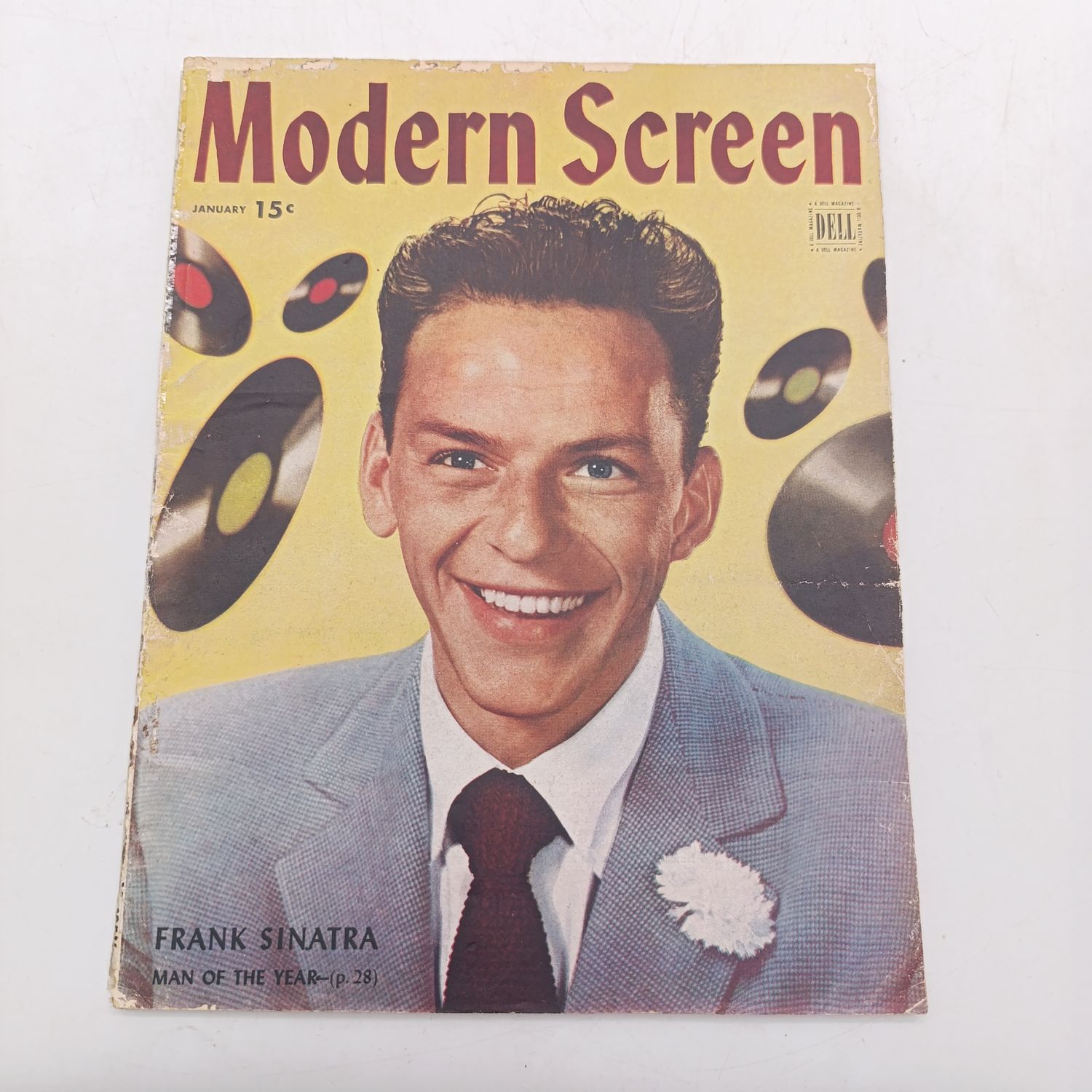 Vintage Modern Screen magazine - Frank Sinatra - January 1947 - cover repaired