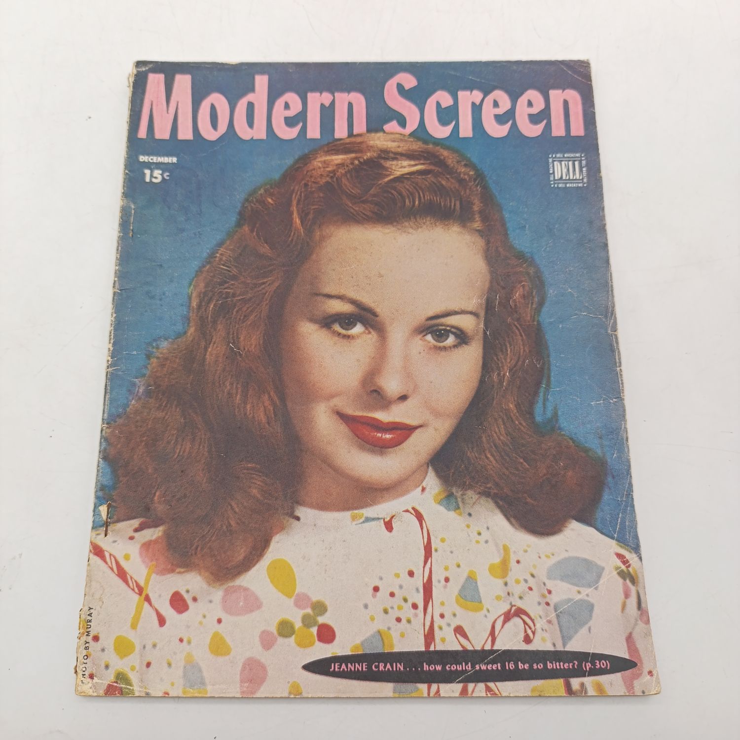 Vintage Modern Screen magazine - Jeanne Crain - December 1946