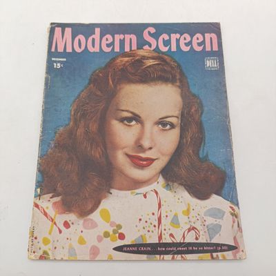Vintage Modern Screen magazine - Jeanne Crain - December 1946