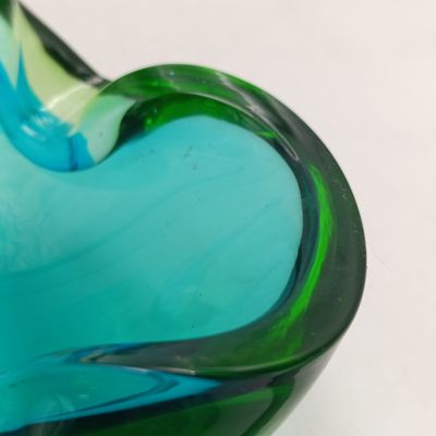 Vintage Green Murano glass ashtray