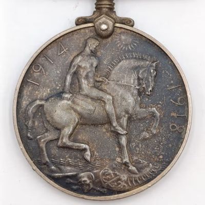 Pair of WW1 medals issued to Pte. F.W Geisler, 1st SA Infantry