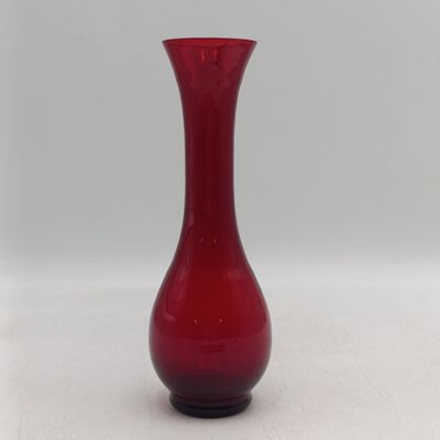Beautiful Red cranberry glass flower vase - Height 19.5cm