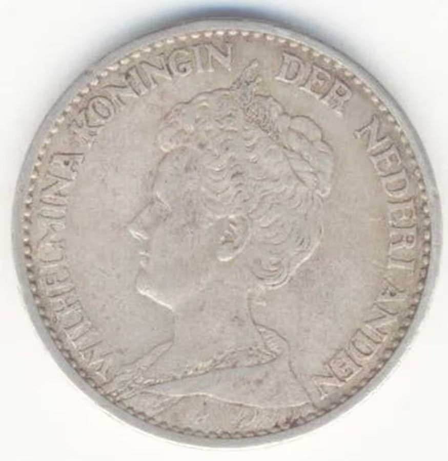 1915 Netherlands 1 Gulden - Wilhelmina - VF+