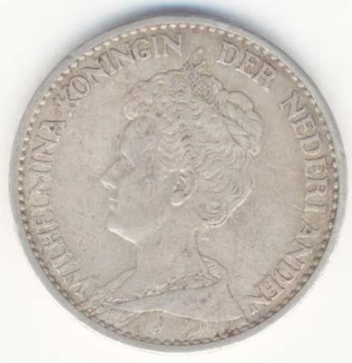 1915 Netherlands 1 Gulden - Wilhelmina - VF+