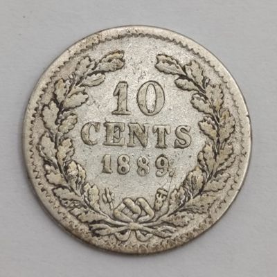 Netherlands 1889 Willem 3 Ten cents