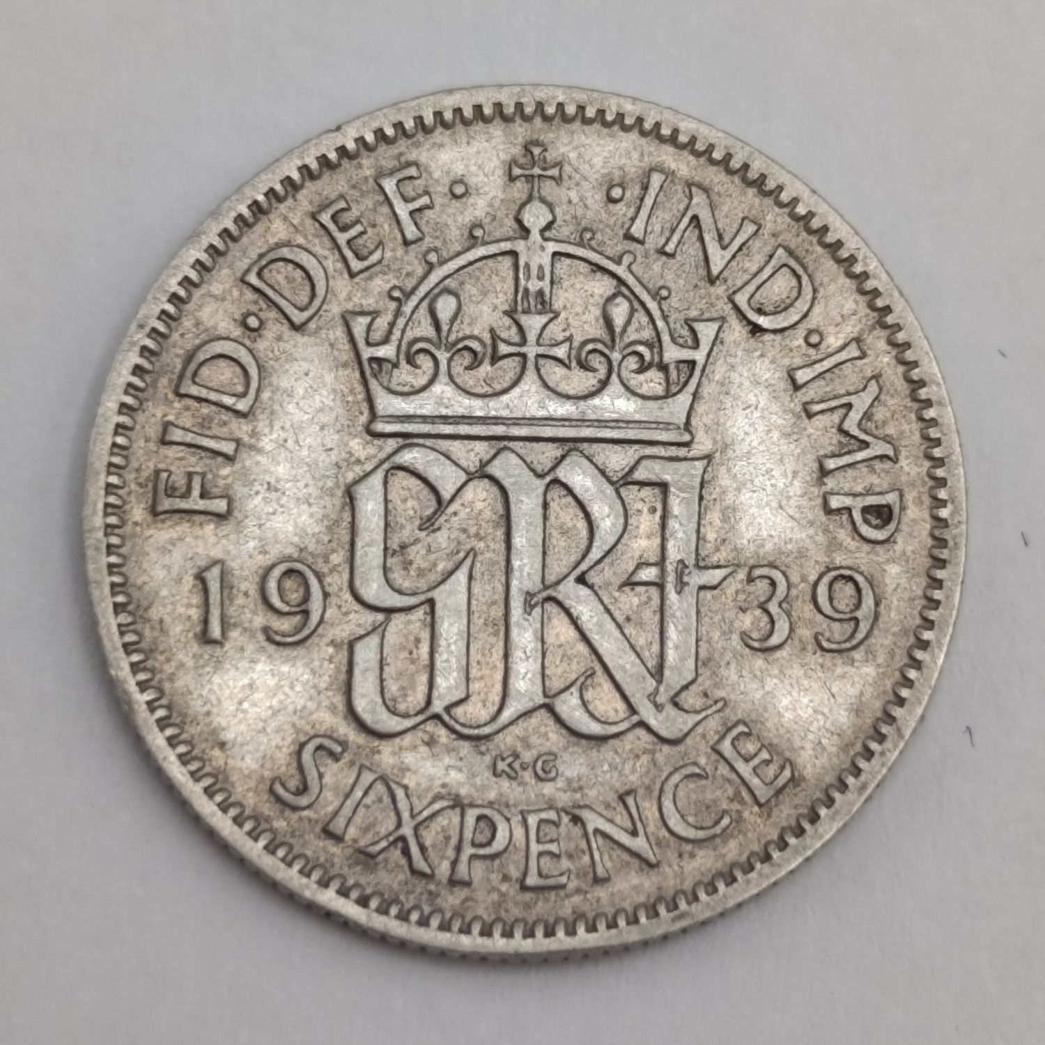 Great Britain 1939 silver sixpence - Use as filler for SA rare 1939 sixpence