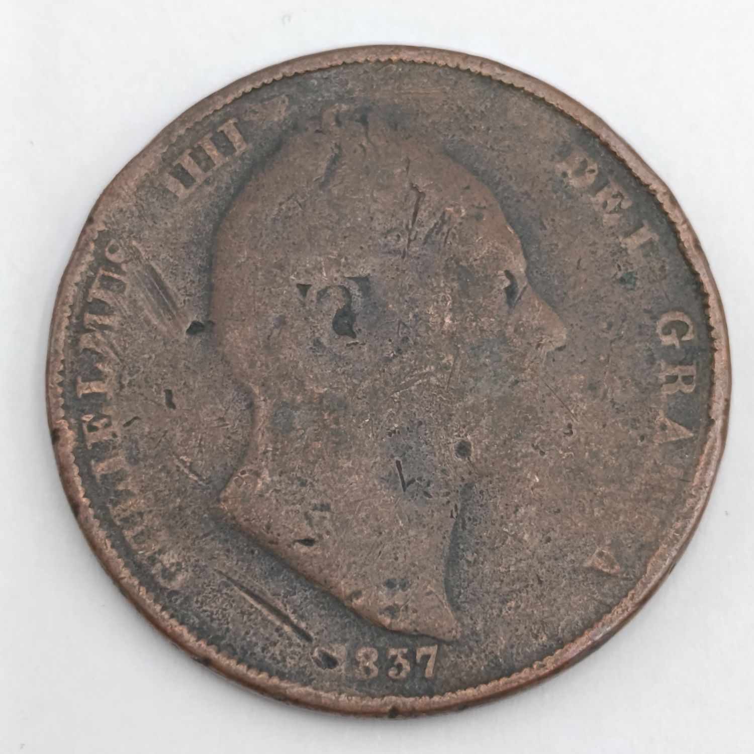 Great Britain 1837 penny - low mintage