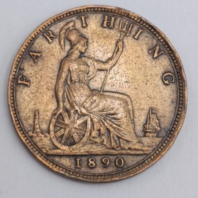 Great Britain 1890 farthing XF+