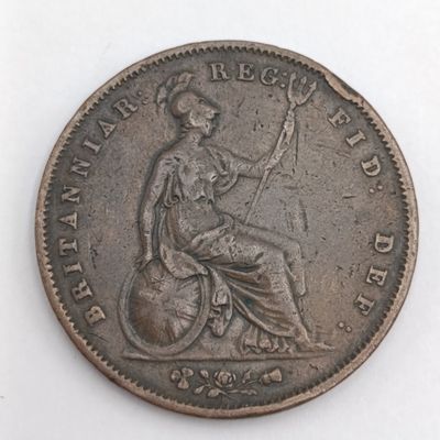 Great Britain 1856 penny F+
