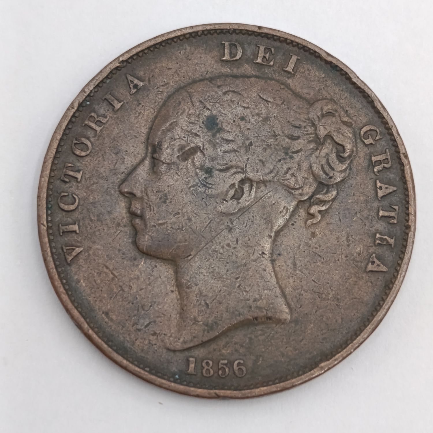 Great Britain 1856 penny F+