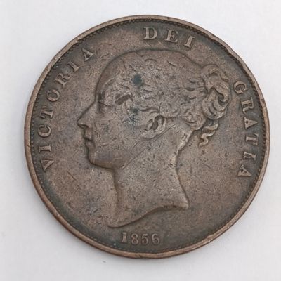 Great Britain 1856 penny F+