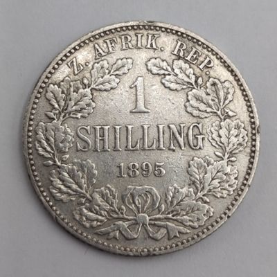 ZAR Paul Kruger 1895 shilling VF - some marks