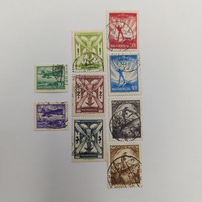 Hungary 1933 Scott C26-34 used set - Airmail