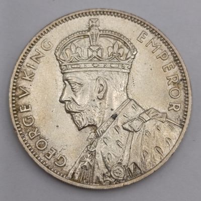Mauritius 1934 One Rupee AU silver