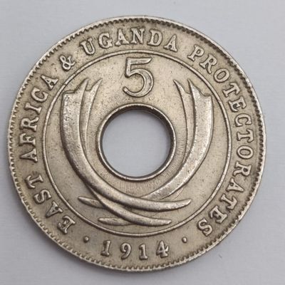 East Africa 1914K 5 cent