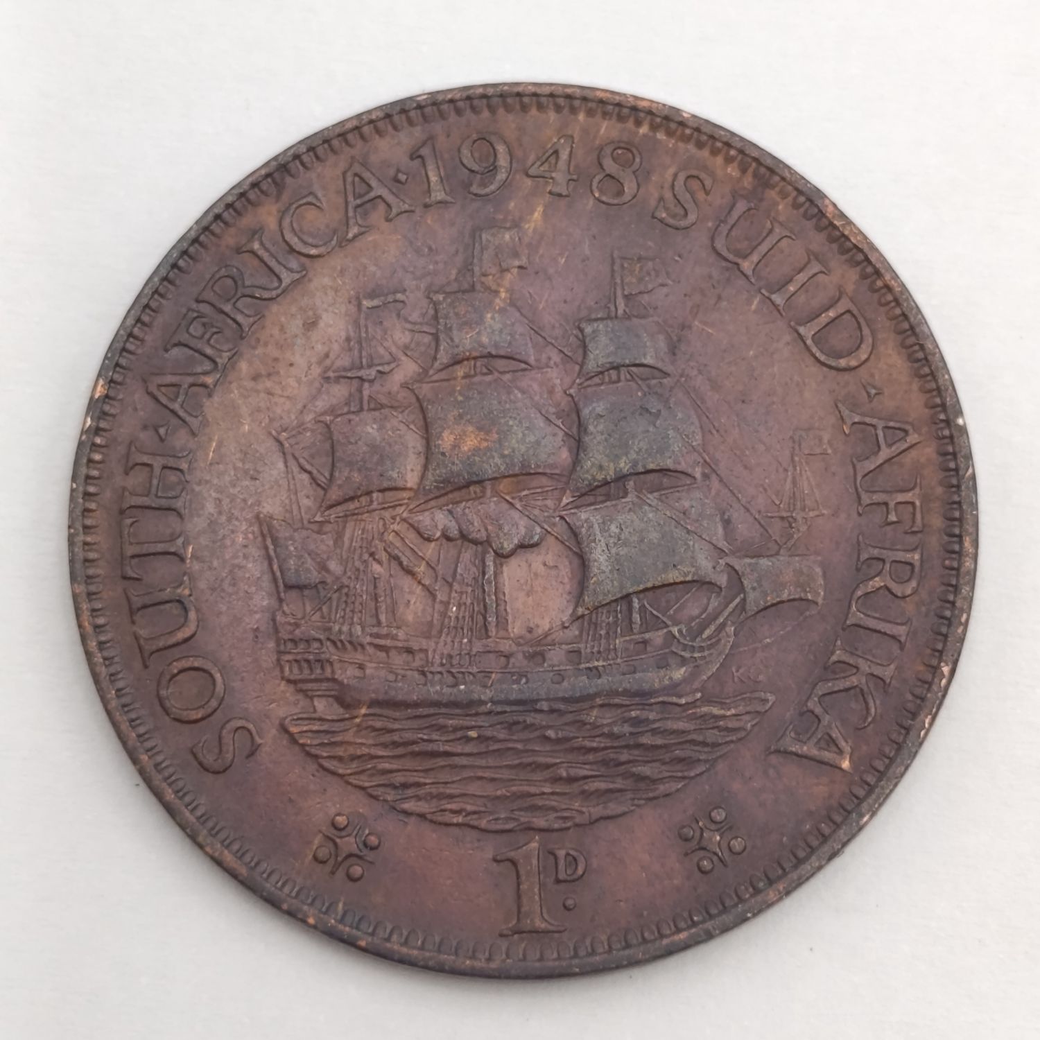 South Africa 1948 - no stop after 8 plus streaky colors