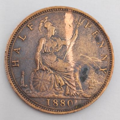 Great Britain 1880 half penny