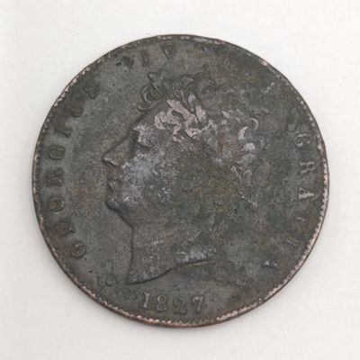 Great Britain 1827 half penny George 4
