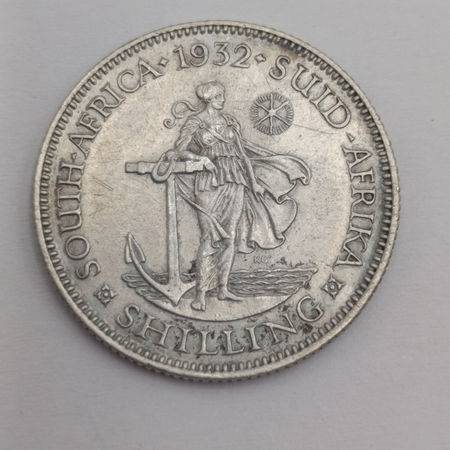 South Africa 1932 shilling XF+