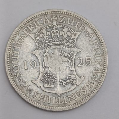 South Africa 1925 scarce half crown