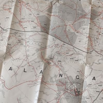 1897 Map of the district of Xalanga and Elliot - some damage