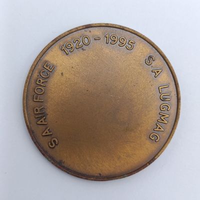 SA Air Force 1920-1995 commemorative 75 year medallion