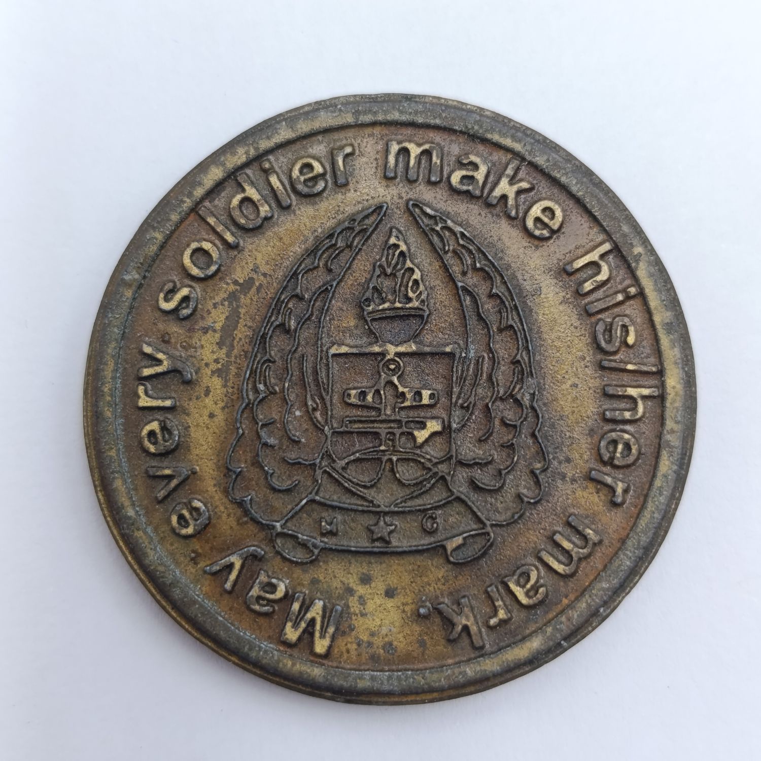 SANDF Army Gymnasium medallion - May every soldier make his/her mark