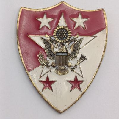US Army challenge coin awarded by Kenneth O. Preston, the 13th Sergeant Major of the US Army