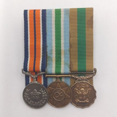 Set of 3 miniature SADF medals