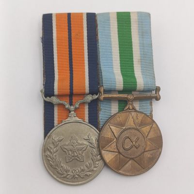 Pair of SA Army General service and Unity medal pair #110642 and #046050