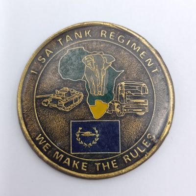 SA Army 1 SA Tank Regiment challenge coin medallion - We make the Rules