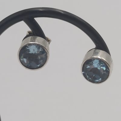 Pair of Topaz Earrings set in silver